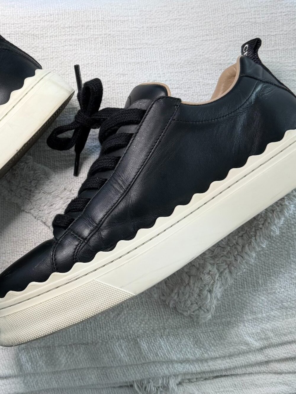 Chloé "Lauren" Scalloped Accent low top